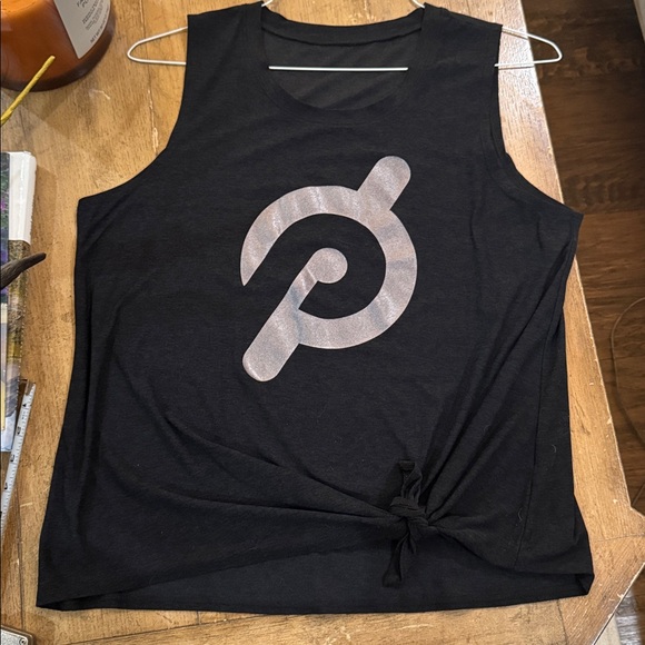 Peloton Black Sleeveless Top with Logo - Picture 1 of 11